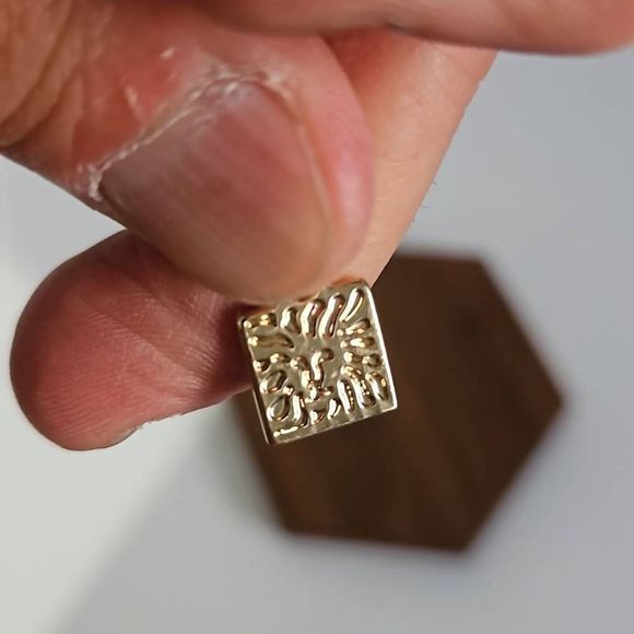 Anne Klein Purple Stone Gold Tone Dangle Bracelet - Picture 4 of 5